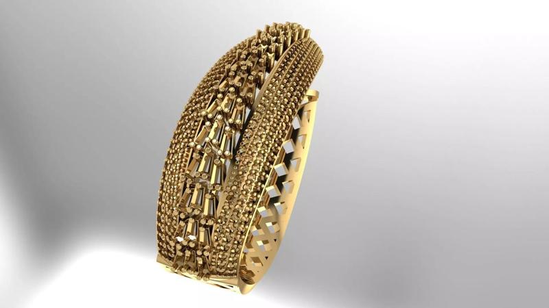 Luxury earring with diamonds 3D print model