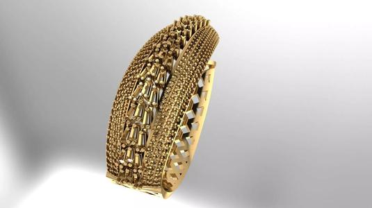 Luxury earring with diamonds 3D print model