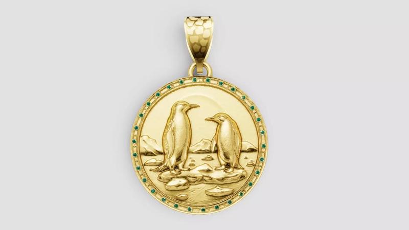 ROUND BIRD PENDANT