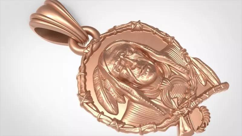 RED INDIAN PENDENT NECKLACE JEWELRY