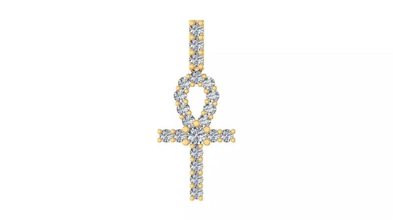 Majestic Ankh Hip-Hop Pendant