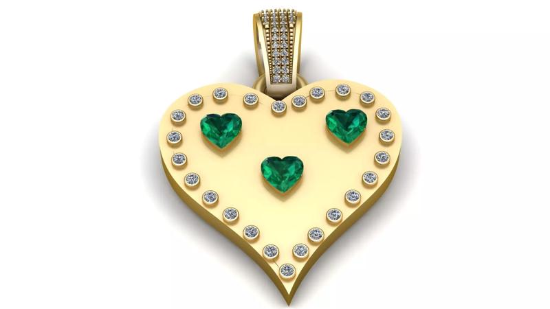 Heart diamond PENDANT