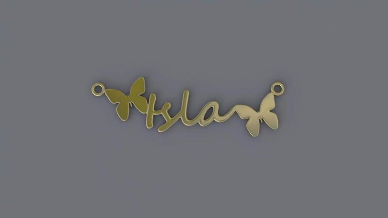 Jewelry Necklace Pendant Isla 3D Print