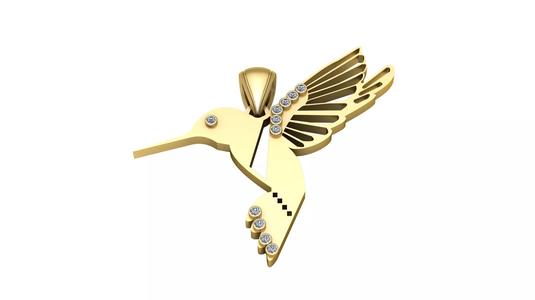 HUMMING BIRD PENDANT 3D PRINTABLE MODEL