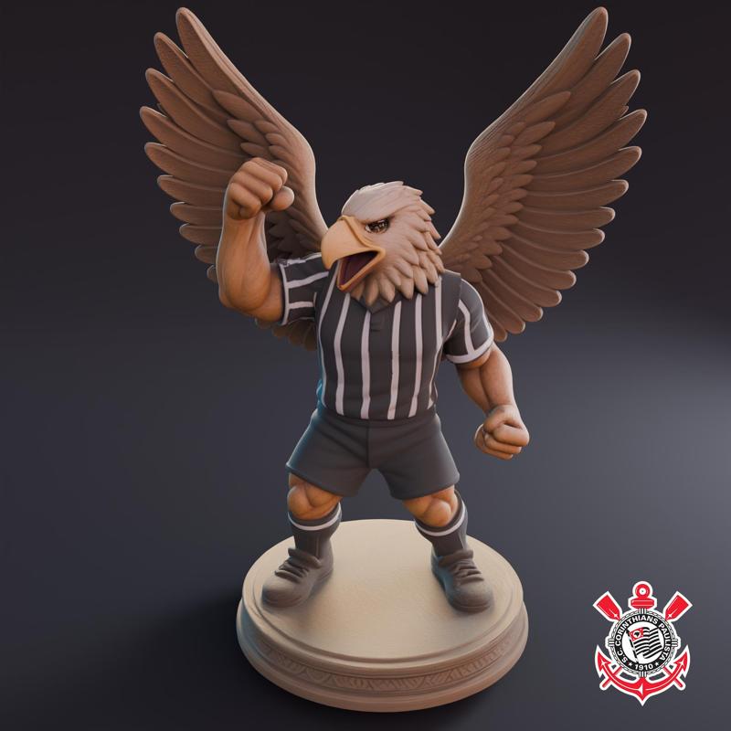 🦅⚫⚪ O Gavião da Fiel em 3D – Símbolo de Garra e Tradição Corinthiana! ⚪⚫🦅