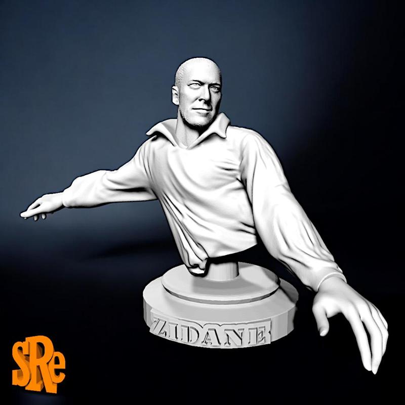Bust Zinedine Zidane French Football Icon