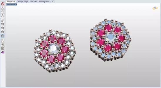 fancy flower earrings