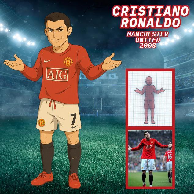 CRISTIANO RONALDO 2008 "red devil".
