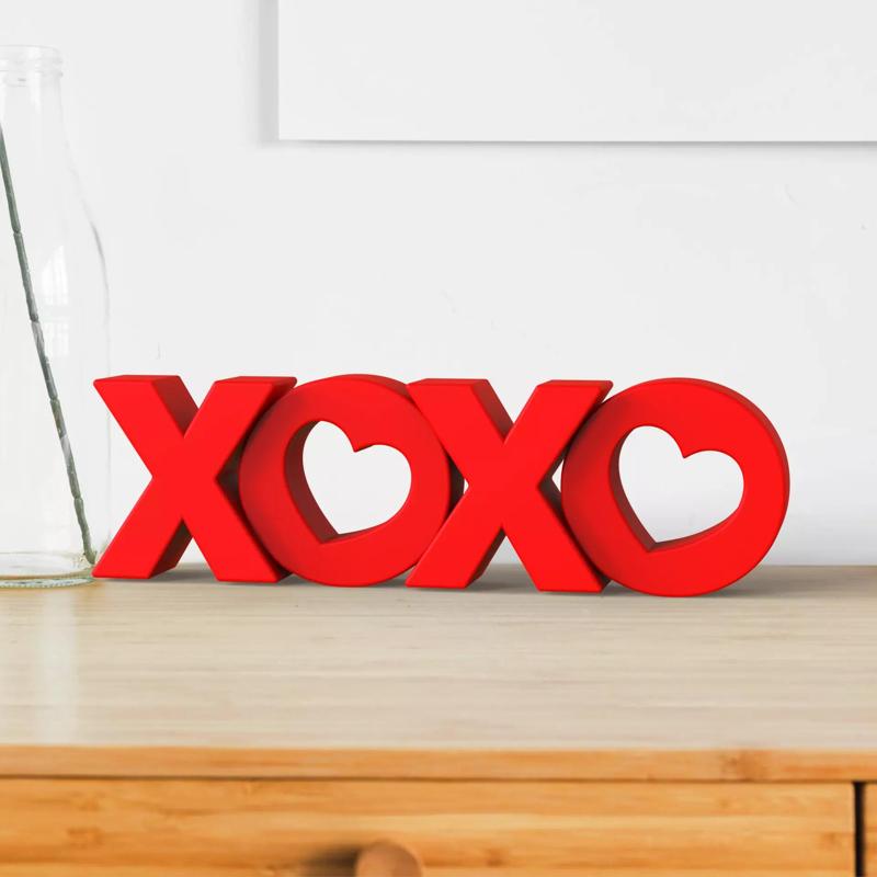 XOXO 3D Decor Letter Art Sign Decor Cute Valentines Decoration