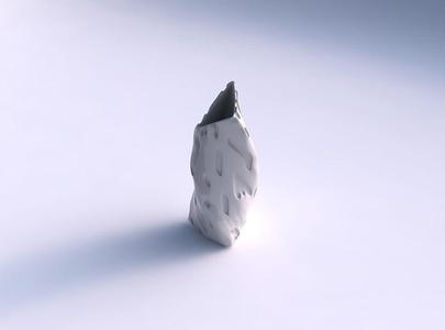 Vase twist tipped triangle with cavities smooth