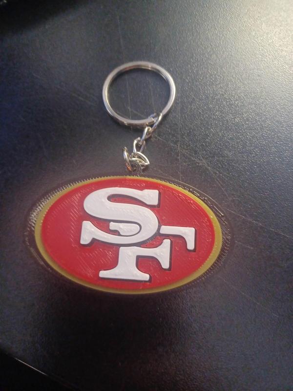 San Francisco 49ers Layered Full Colour Keychain