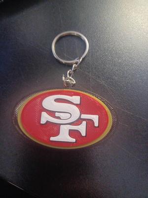 San Francisco 49ers Layered Full Colour Keychain