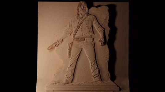 John Marston Red Dead CNC 3d Print High Relief Sand Casting