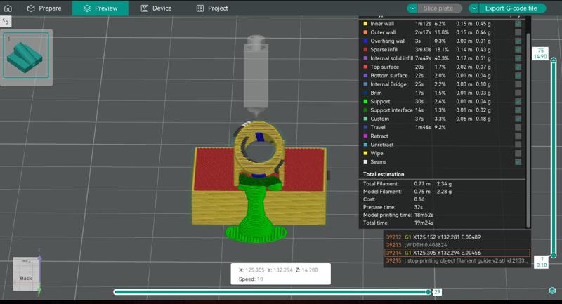 filament guide for sceoan windstorm s1 or any generic printer v2