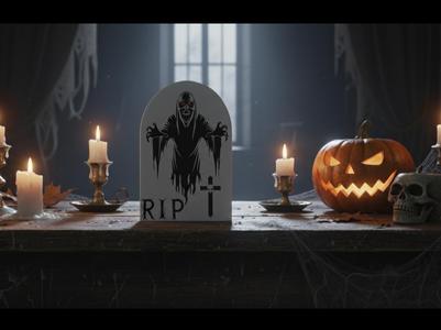 A Haunted Halloween Decoration 