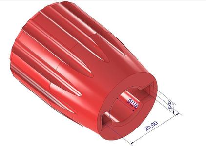 Handle for stopcock, hot/cold water.