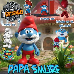 Classic Papa Smurf | The Smurfs Figurine (AMS & STL) 🍄