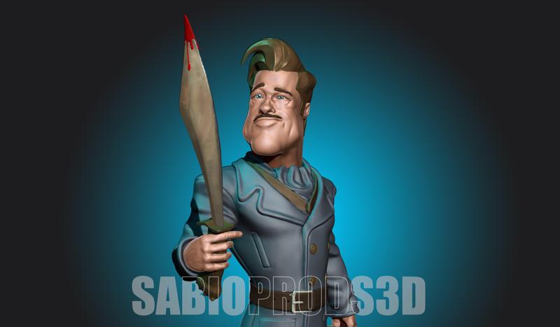 ALDO RAINE(BRAD PITT)_ INGLORIOUS BASTERDS / MALDITOS BASTARDOS) SABIOPRODS 3D PRINT MODEL