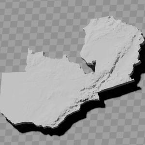 Zambia country topography height maps relief maps collection