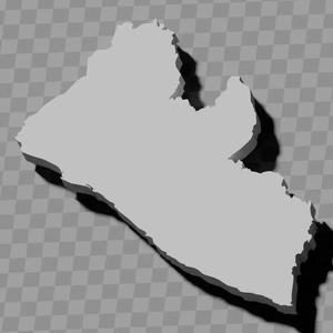 Liberia topography height maps terrain raised relief collection