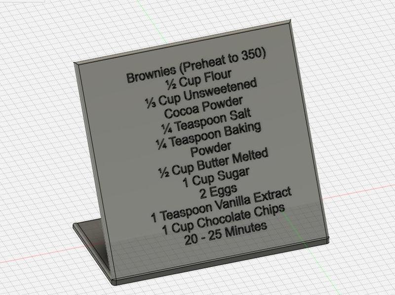 Brownies Recipe Card