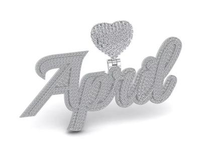 April pendant custom pendant