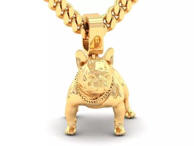 Bull Dog pendant exclusive scuplting