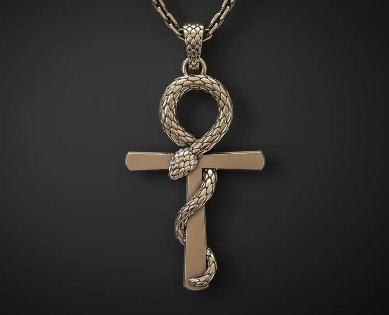 ANKH PENDANT WITH A SNAKE Printable Model