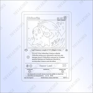 Chikorita Pokemon Card Vector SVG PDF DXF Laser Cutter File