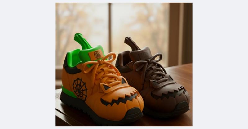 Pumpkin Halloween Sneakers – 3D Printable Jack O’Lantern Shoes STL