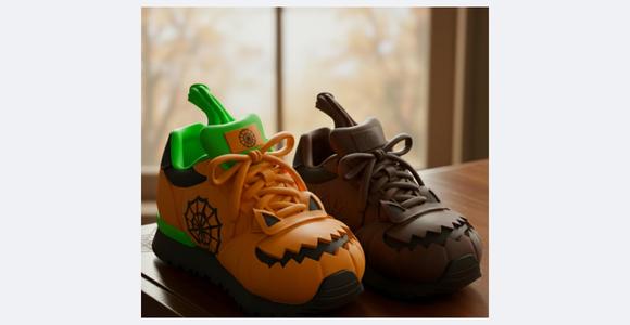 Pumpkin Halloween Sneakers – 3D Printable Jack O’Lantern Shoes STL
