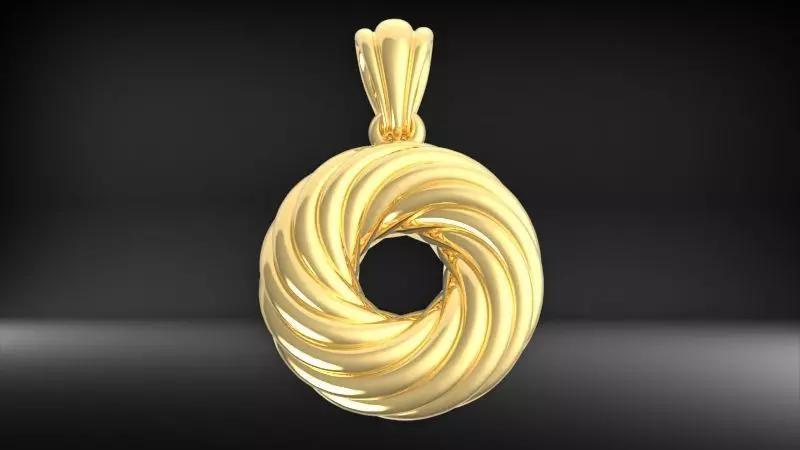 Black Hole Spiral Pendant Necklace Charm Bracelet Jewelry