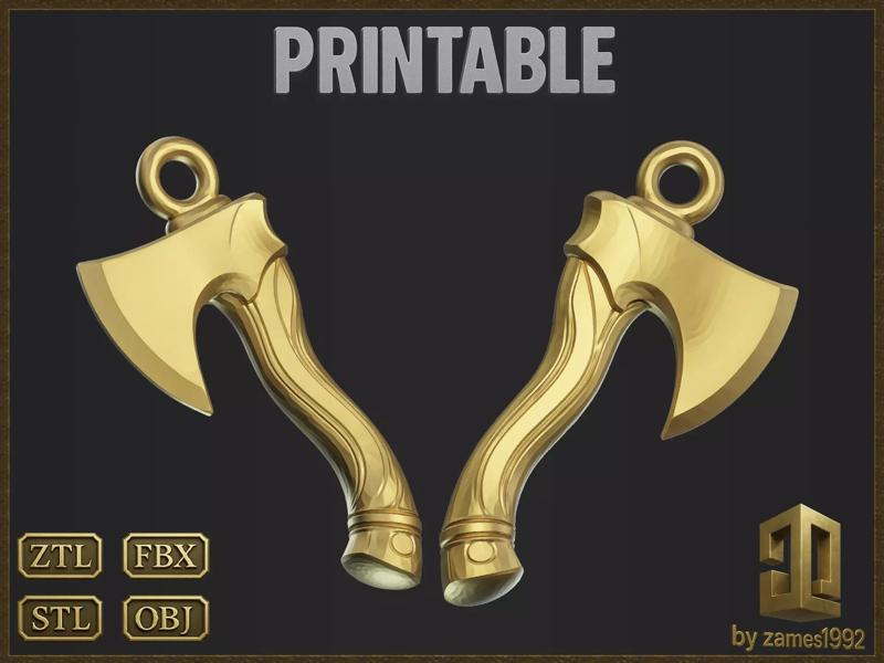 Stylized Axe jewelry design