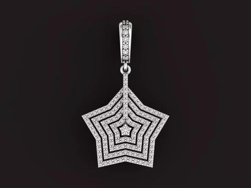 star pendant with diamonds 437