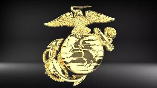 USMC EMBLEM - US ARMED FORCES 3D jewelry pendant necklace