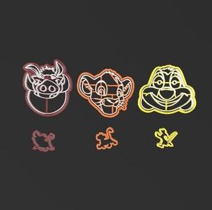The Lion King Set 90 mm and 35 mm cookie conrtantes