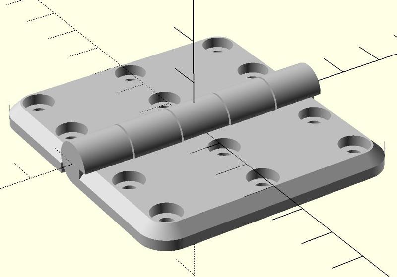 Parametric butt hinge with chamferable edge
