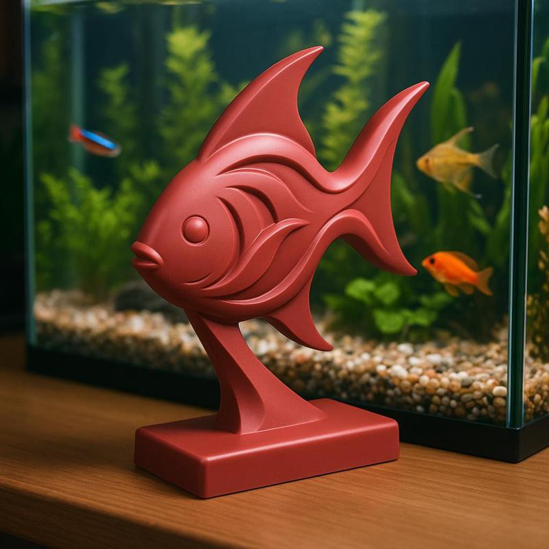 Modern Fish Sculpture – 3D Printable Decorative Statue