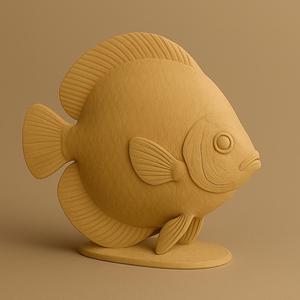 3D Printed Fish Statue – One-Piece Aquatic Decoration