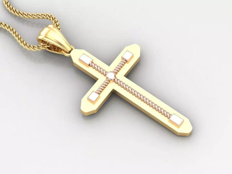 Jesus Christ Cross Pendant Print 4CP093