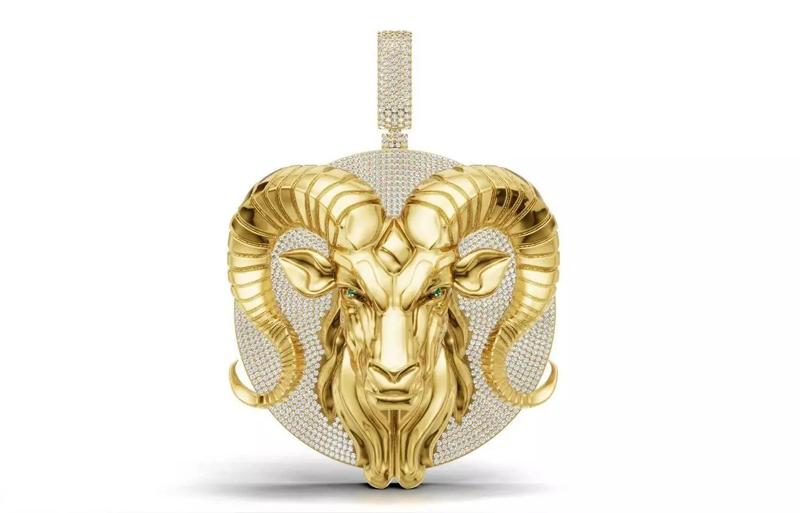 Luxury goat face Pendant