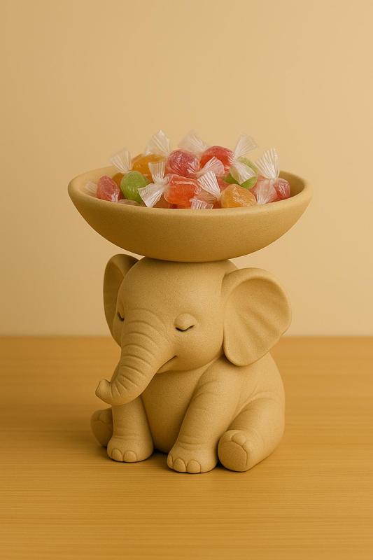 Elephant Candy Bowl – 3D Printed in One Piece STL