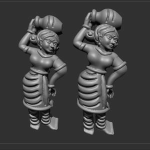 Girl murti with lokshi