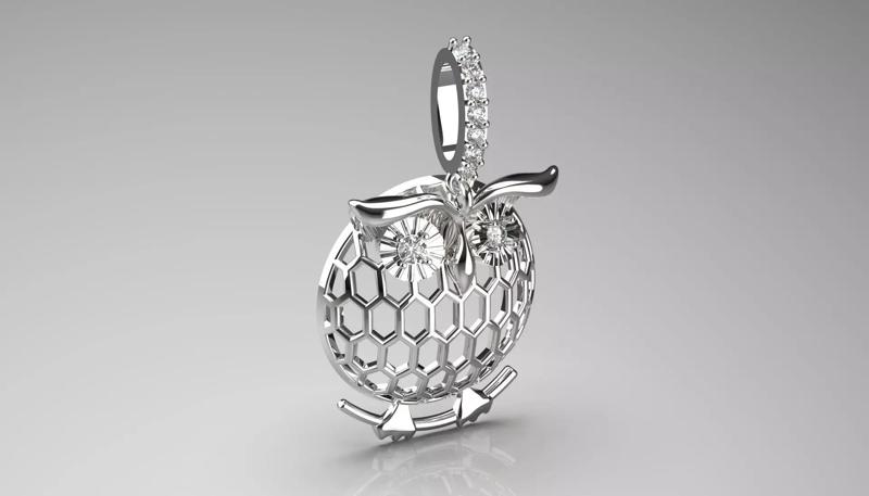 Jewelry owl pendant jp0245