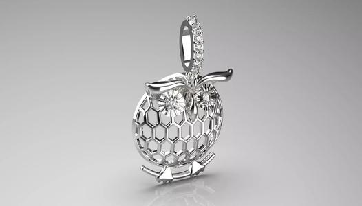Jewelry owl pendant jp0245