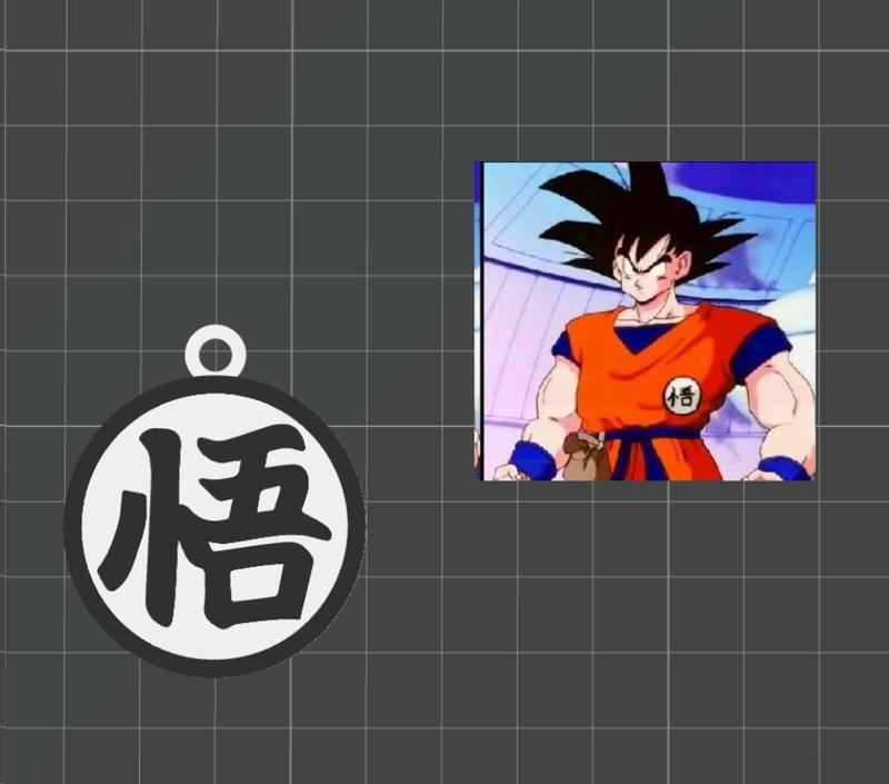 Logotipos o parches Dragon ball en llavero 3D y 3MF / Dragon Ball logos or patches in 3D and 3MF keychain