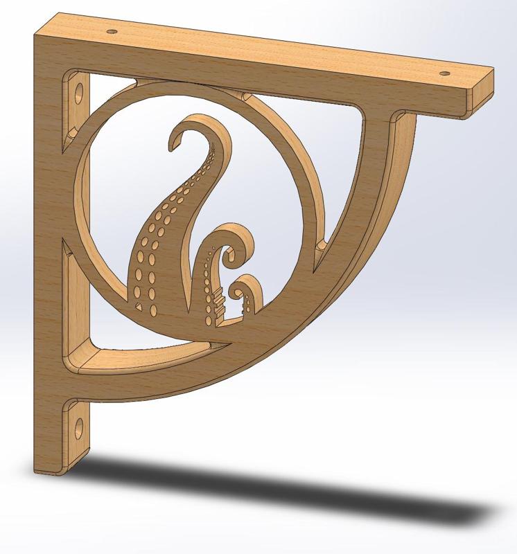 EQUERRE D'ÉTAGÈRE / shelf bracket "Sous les mers" "The Deep