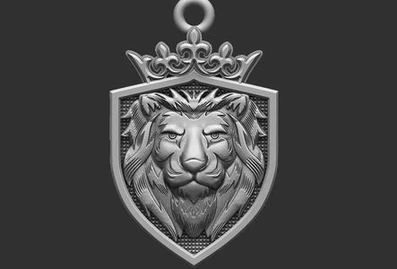 Lion Shield Pendant