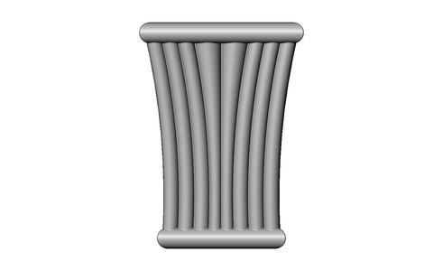 Modern ribbed tapered corbel bracket 3D print model