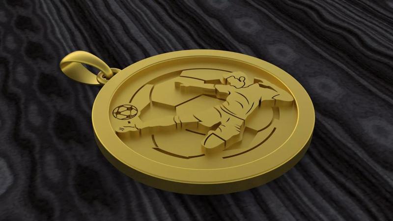 football player pendant